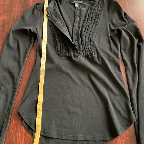 BANANA REPUBLIC BLACK SNAP SHIRT SIZE SMALL - Picture 4 of 15